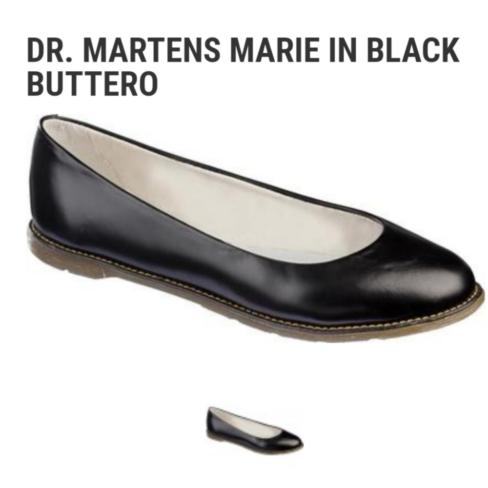 Dr. Martens Doc Marie Black Flats
